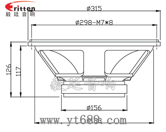 12寸专业舞台低音喇叭成品图