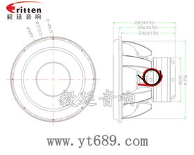 15寸大功率双磁双音圈喇叭成品图