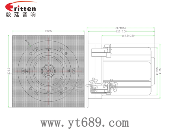 5.25寸圆筒吸顶天花喇叭成品图带网罩