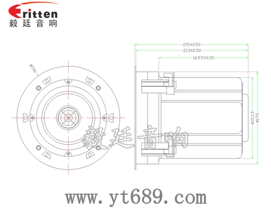 5.25寸圆筒吸顶天花喇叭成品图