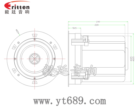 6.5寸圆筒天花吸顶式喇叭成品图
