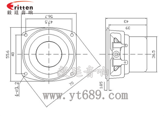 66mm15w无线桌面音箱喇叭成品图