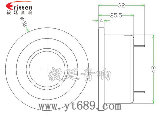 2.25寸15W25芯高音喇叭成品图