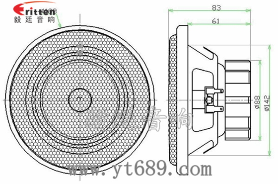 6.5寸50W汽车音响喇叭成品图