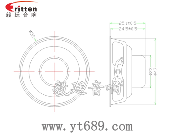 3瓦40mm外磁全频喇叭成品图