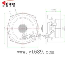 5.25寸25芯50瓦全频喇叭成品图