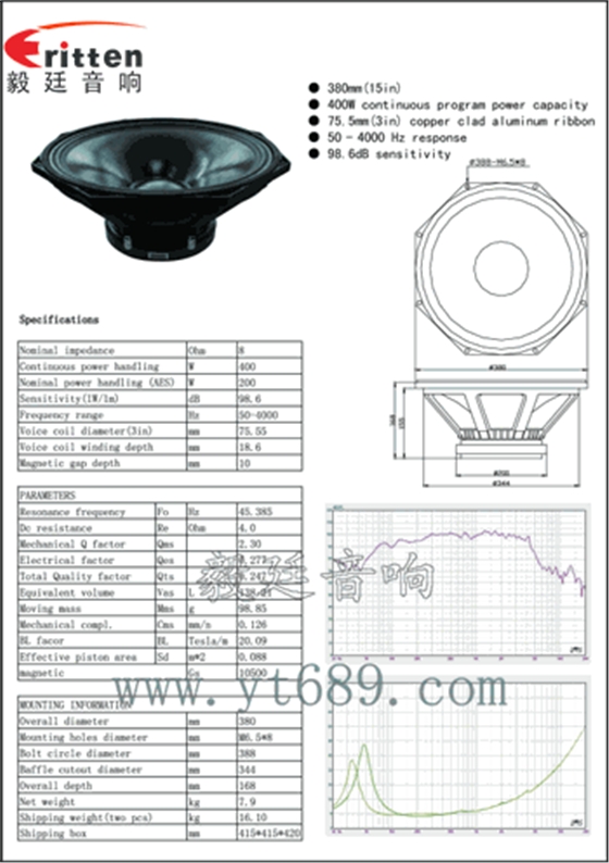 15寸舞台音箱喇叭