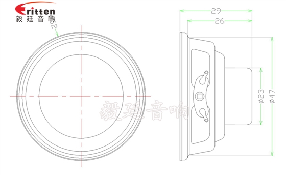 5W20芯52mm蓝牙音箱喇叭成品图