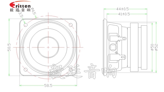 16芯5W58mm蓝牙音响喇叭成品图