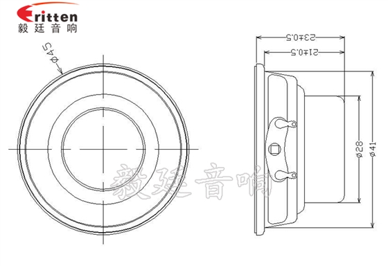 45mm4Ω无线桌面音响喇叭成品图