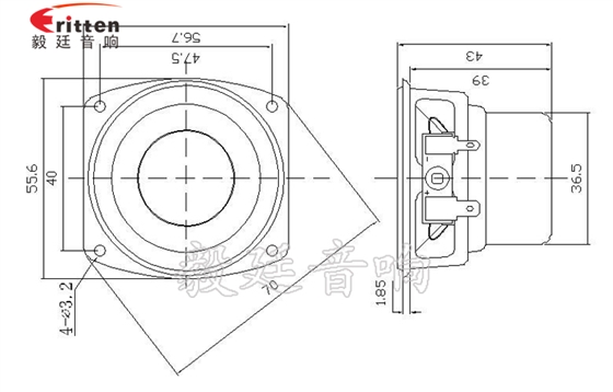 66mm15w无线桌面音箱喇叭成品图