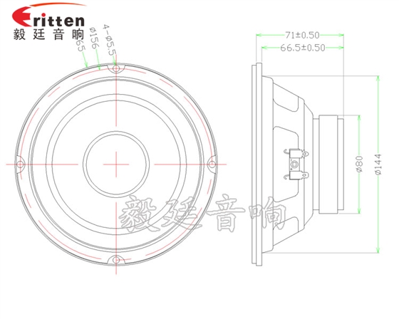 6.5寸专业HiFi音箱喇叭成品图