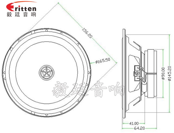 6.5寸40w全音汽车音响喇叭成品图 53mm5w学习机喇叭-喇叭厂家成品图