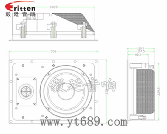 8寸(255*358mm)全频60W墙壁喇叭 8寸(255*358mm)全频60W墙壁喇叭