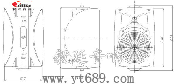 4寸挂壁音箱成品图