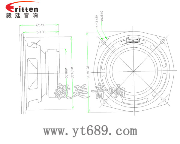 5.25寸多媒体音箱喇叭成品图