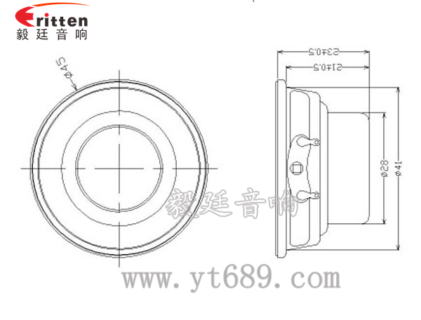 45mm8w内磁全频喇叭成品图