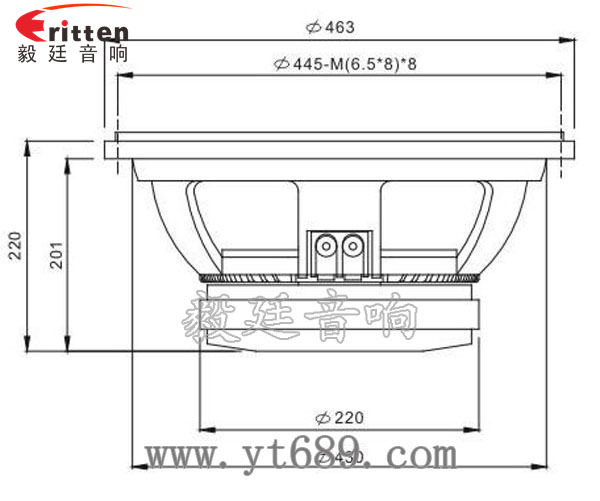 18寸500w重低音喇叭成品图